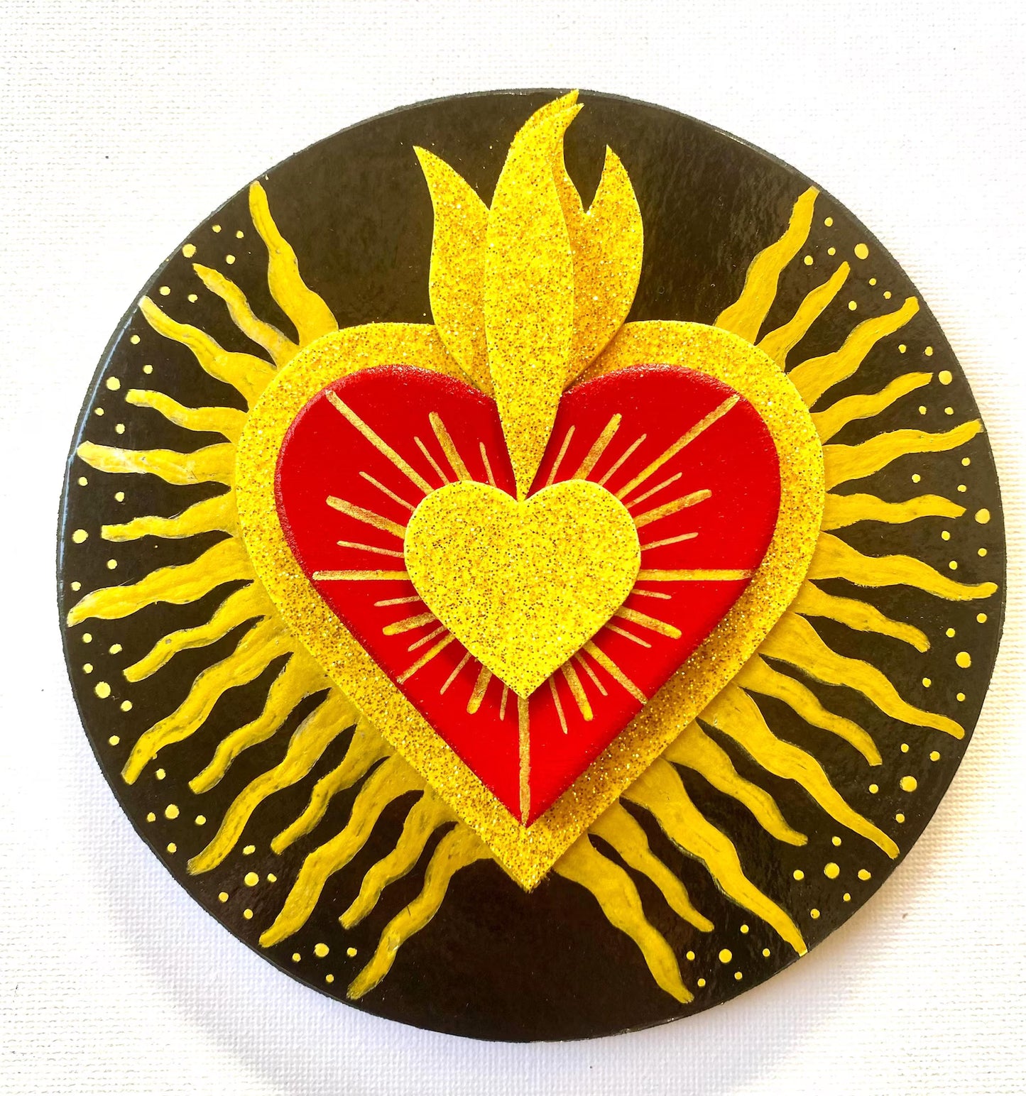Coeur à message soleil