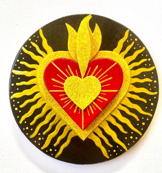Coeur à message soleil