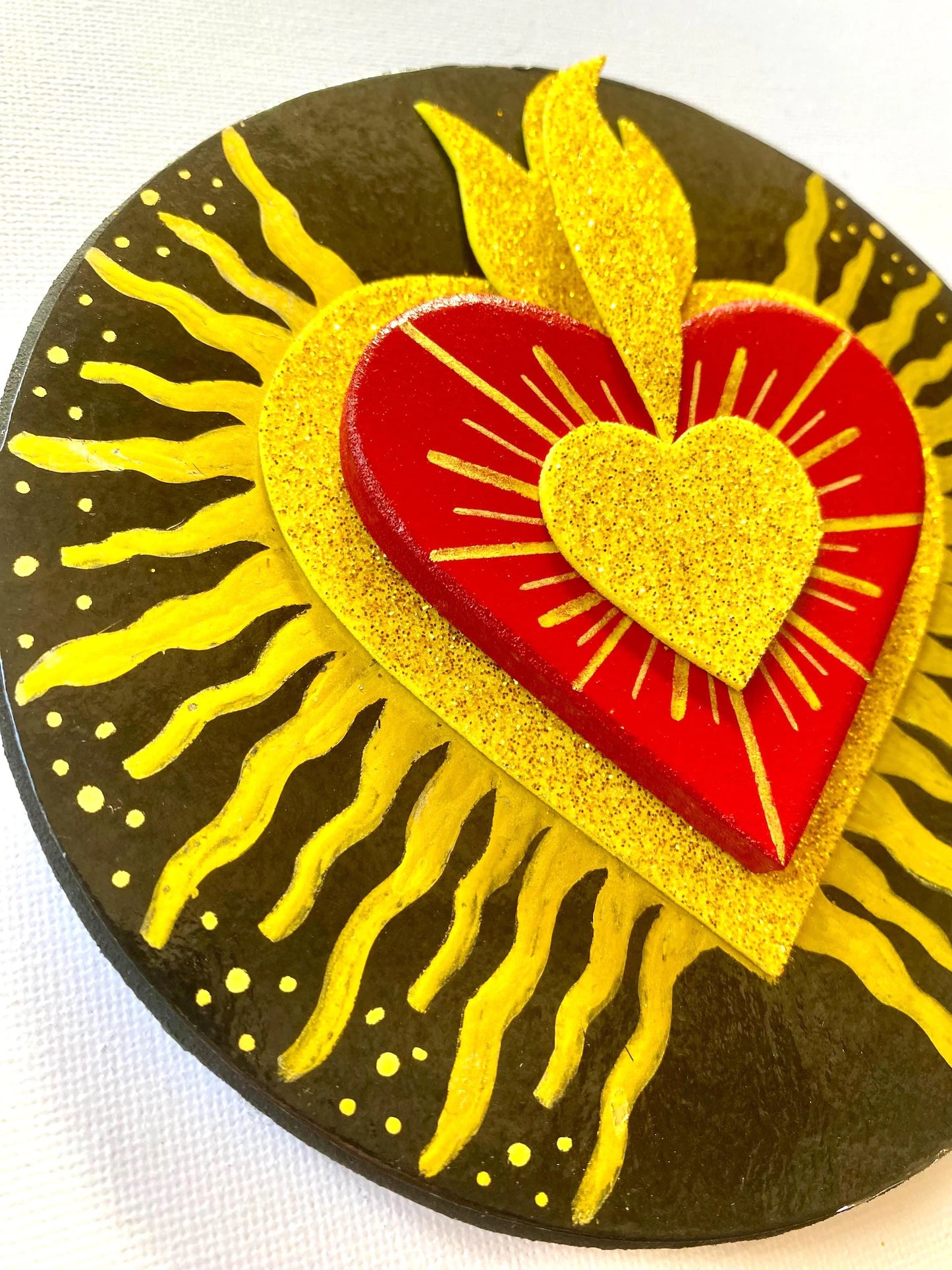 Coeur à message soleil
