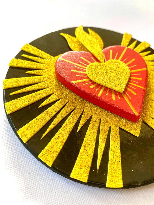 Coeur à message soleil